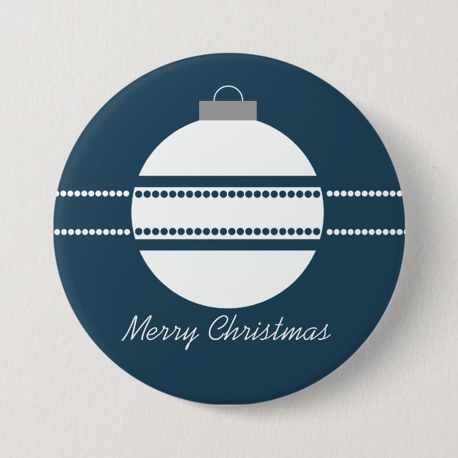 Badge Rond 7,6 Cm Bouton de Noël simple et chic (Devant)