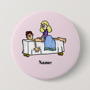 Badge Rond 7,6 Cm Bouton de nom de chiropraticienne ou de masseuse