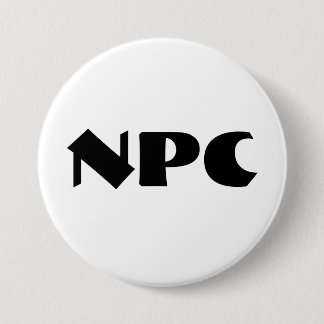 Badge Rond 7,6 Cm Bouton de NPC