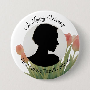 Badge Rond 7,6 Cm bouton de photo commémorative de tulipe