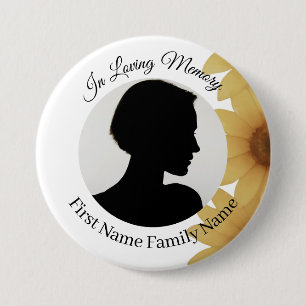 Badge Rond 7,6 Cm bouton de photo commémorative tournesol