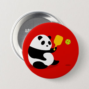 Badge Rond 7,6 Cm Bouton de Pickleball : "Panda de Pickleball "