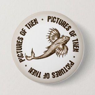 Badge Rond 7,6 Cm Bouton de poissons de vol