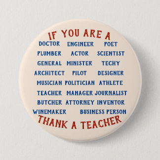 Badge Rond 7,6 Cm Bouton de professeur