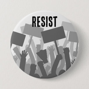Badge Rond 7,6 Cm Bouton de protestation pacifique contre la résista