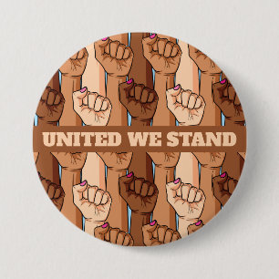 Badge Rond 7,6 Cm Bouton de protestation pacifique United We Stand