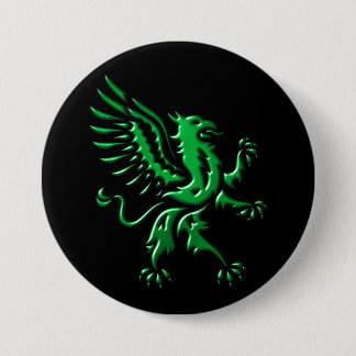 Badge Rond 7,6 Cm Bouton de rampant vert Griffin