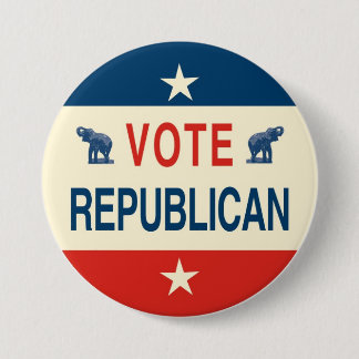 Badge Rond 7,6 Cm Bouton de républicain de vote