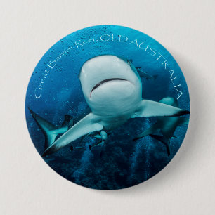 Badge Rond 7,6 Cm Bouton de requin de récif