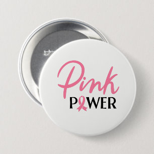 Badge Rond 7,6 Cm Bouton de ruban rose du cancer du sein