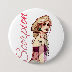 Badge Rond 7,6 Cm Bouton de scorpion
