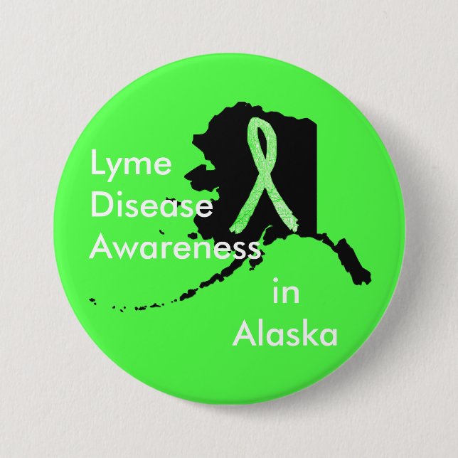 Badge Rond 7,6 Cm Bouton de sensibilisation à la maladie de Lyme en  (Devant)