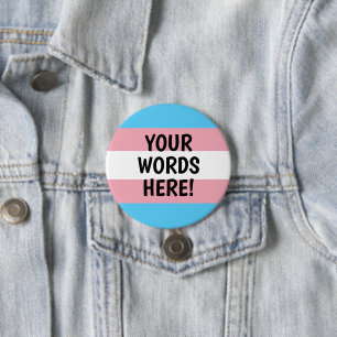 Badge Rond 7,6 Cm Bouton de transcription des mots personnalisés