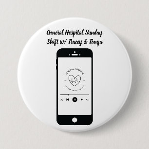 Badge Rond 7,6 Cm Bouton Décalage Dimanche