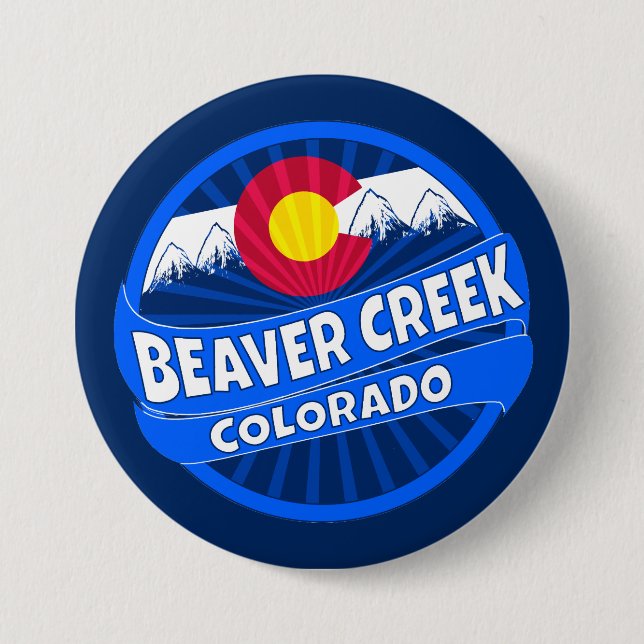 Badge Rond 7,6 Cm Bouton d'éclatement de la montagne de Beaver Creek (Devant)