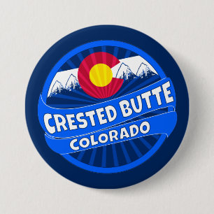 Badge Rond 7,6 Cm Bouton d'éclatement de la montagne de Crested Butt