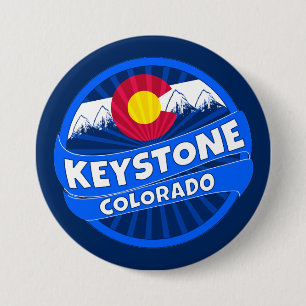Badge Rond 7,6 Cm Bouton d'éclatement de la montagne de Keystone Col