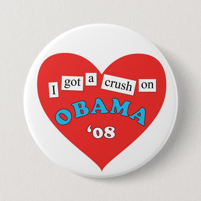 Badge Rond 7,6 Cm Bouton d'écrasement d'Obama (Devant)