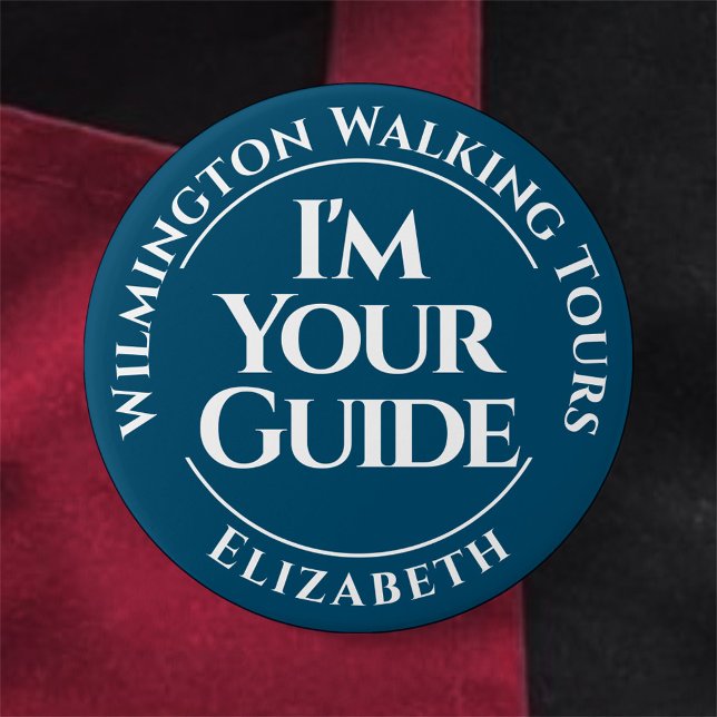 Badge Rond 7,6 Cm Bouton d'insigne du Guide de visite officiel (Créateur téléchargé)