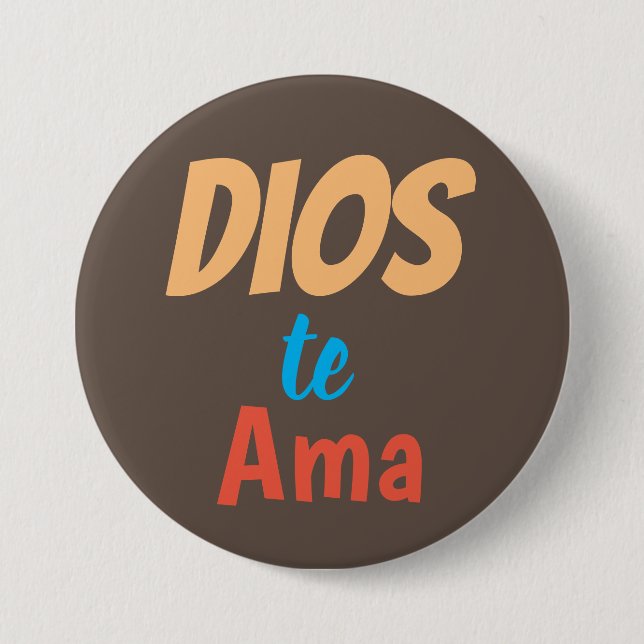 Badge Rond 7,6 Cm Bouton Dios the ama (Devant)
