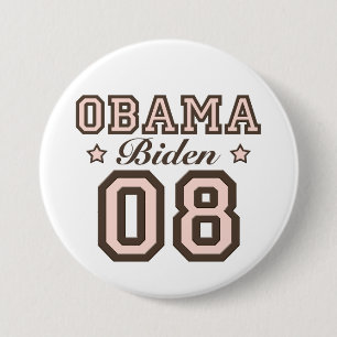 Badge Rond 7,6 Cm Bouton d'Obama Biden 08