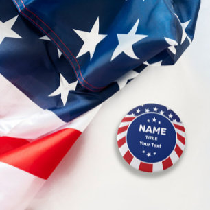 Badge Rond 7,6 Cm Bouton Drapeau de campagne personnalisé Élection U