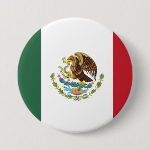 Badge Rond 7,6 Cm Bouton Drapeau de conception Mexique