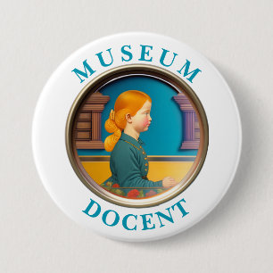 Badge Rond 7,6 Cm Bouton du document du musée