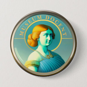 Badge Rond 7,6 Cm Bouton du document du musée