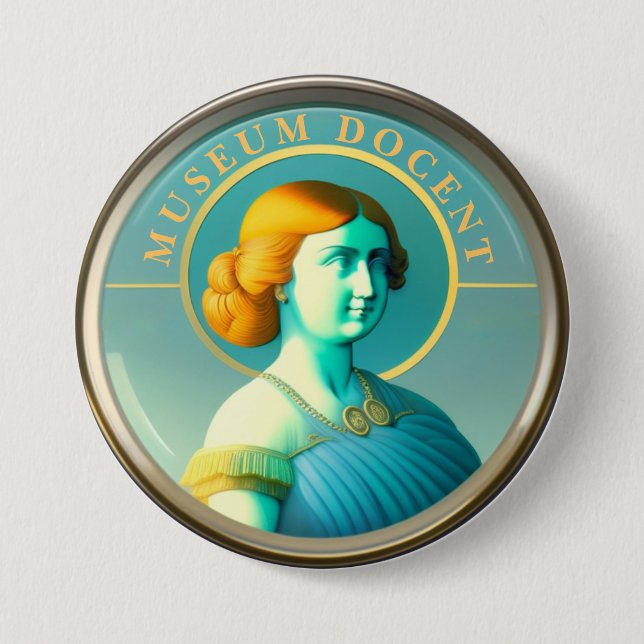 Badge Rond 7,6 Cm Bouton du document du musée (Devant)