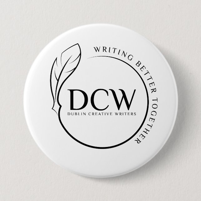 Badge Rond 7,6 Cm Bouton du logo DCW (Devant)