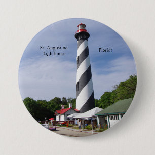 Badge Rond 7,6 Cm Bouton du phare St Augustine