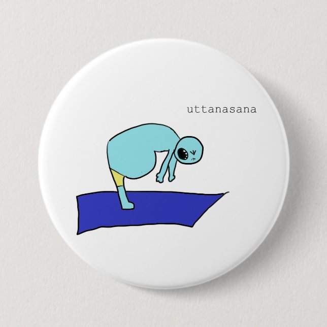 Badge Rond 7,6 Cm bouton d'uttanasana (Devant)