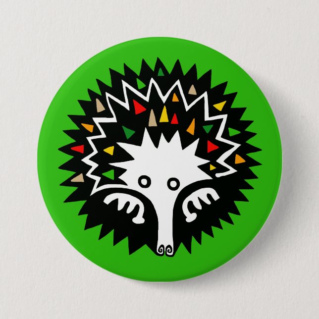 Badge Rond 7,6 Cm Bouton Echidna (Devant)