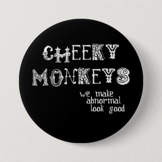 Badge Rond 7,6 Cm Bouton effronté de singes