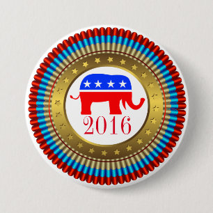 Badge Rond 7,6 Cm Bouton électoral républicain