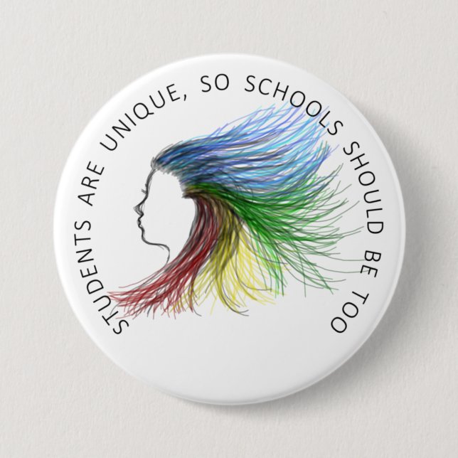 Badge Rond 7,6 Cm Bouton Enfants uniques (Devant)