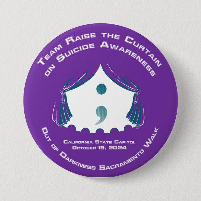 Badge Rond 7,6 Cm Bouton Équipe (Devant)