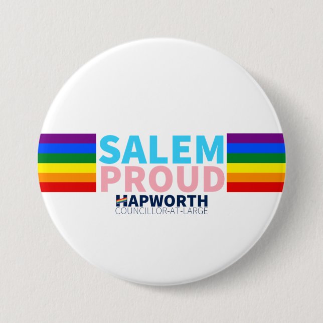 BADGE ROND 7,6 CM BOUTON FIER DE SALEM (Devant)