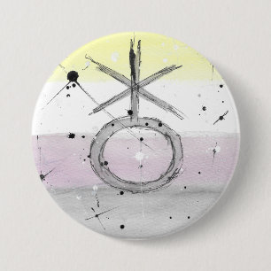 Badge Rond 7,6 Cm Bouton Fierté non binaire TROS