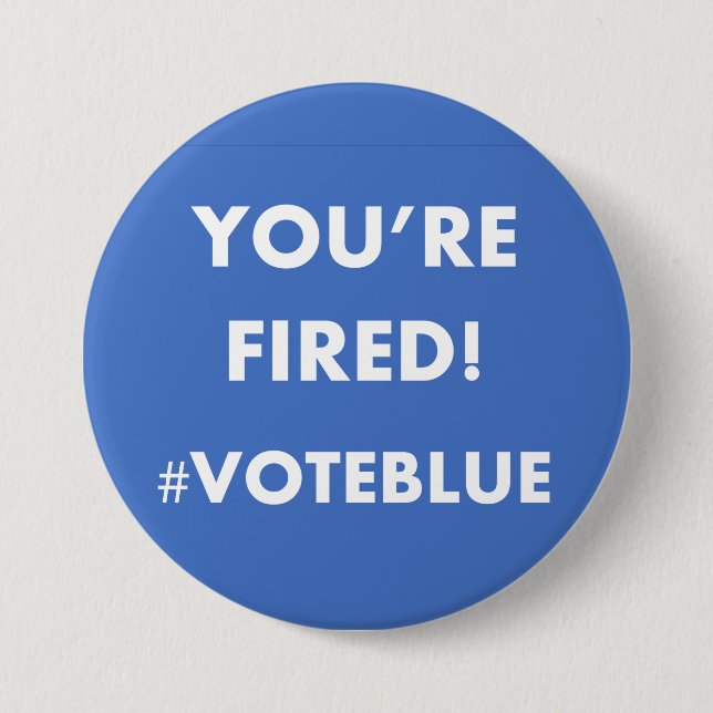 Badge Rond 7,6 Cm Bouton Fire Trump (Devant)