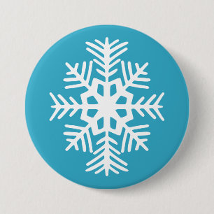 Badge Rond 7,6 Cm Bouton Flocon de neige