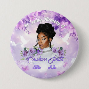 Badge Rond 7,6 Cm Bouton funéraire commémoratif