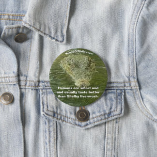 Badge Rond 7,6 Cm Bouton Gator Humains Fun