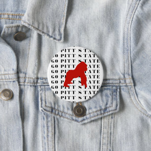 Badge Rond 7,6 Cm Bouton Go Pitt State Gorilla
