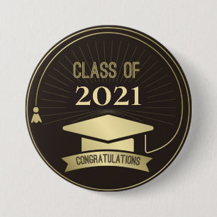 Badge Rond 7,6 Cm Bouton Graduation