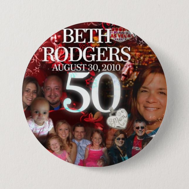 Badge Rond 7,6 Cm bouton graphique (Devant)