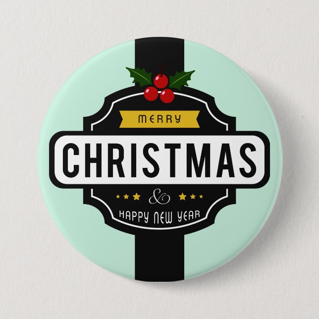 Badge Rond 7,6 Cm Bouton Gros voeux de Noël (Devant)