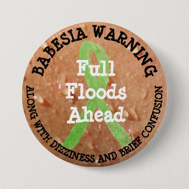 Badge Rond 7,6 Cm Bouton Humour Babesia (Devant)