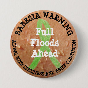 Badge Rond 7,6 Cm Bouton Humour Babesia